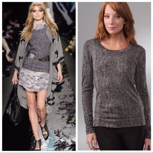 DVF Neva Snake Print Black Sweater